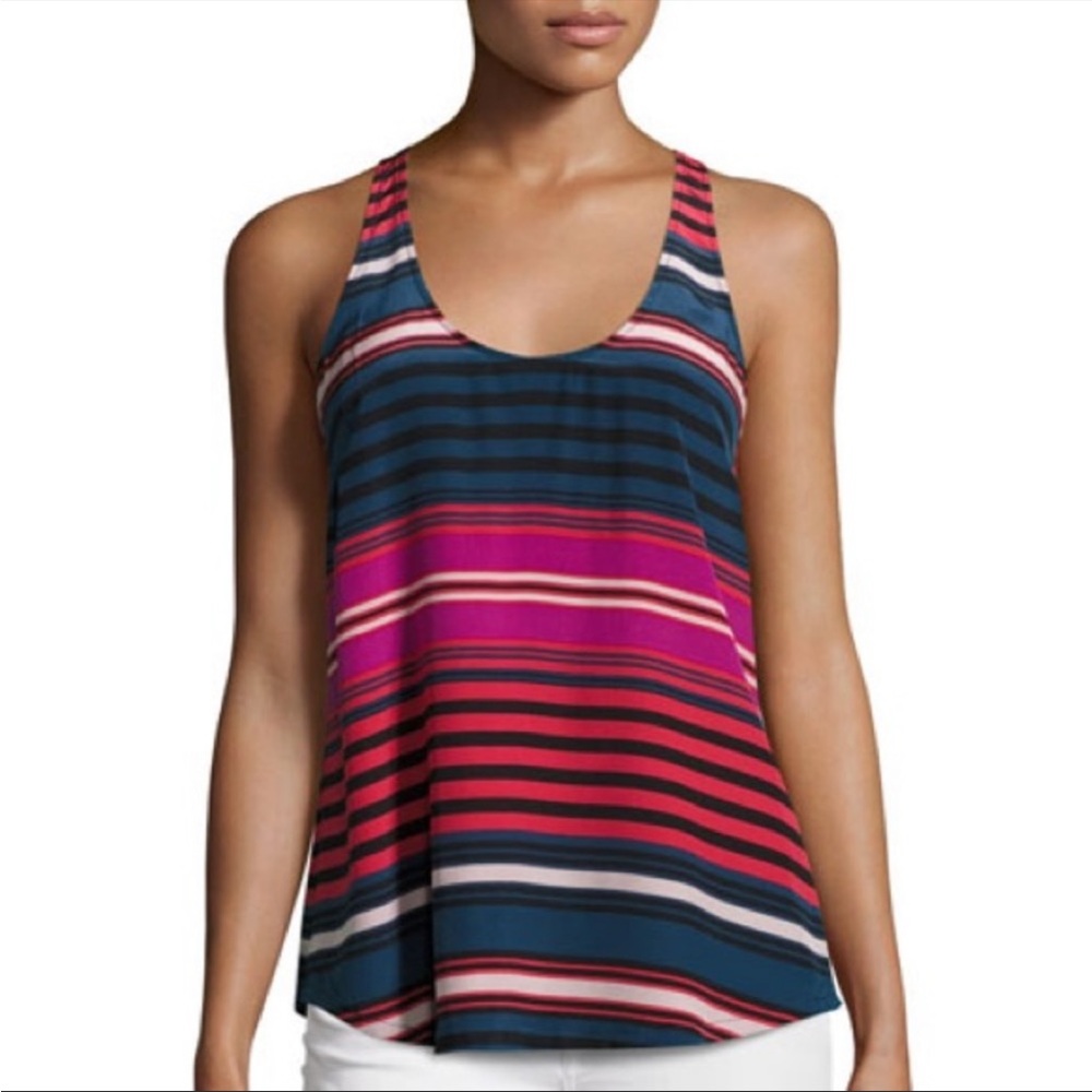 Gorgeous Joie Silk Drew C Striped Racerback Cami Top XS like new